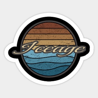 Iceage Retro Waves Sticker